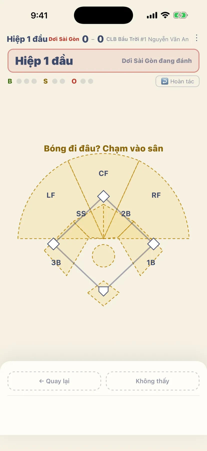 Bóng đi đâu? Chạm vào sân
