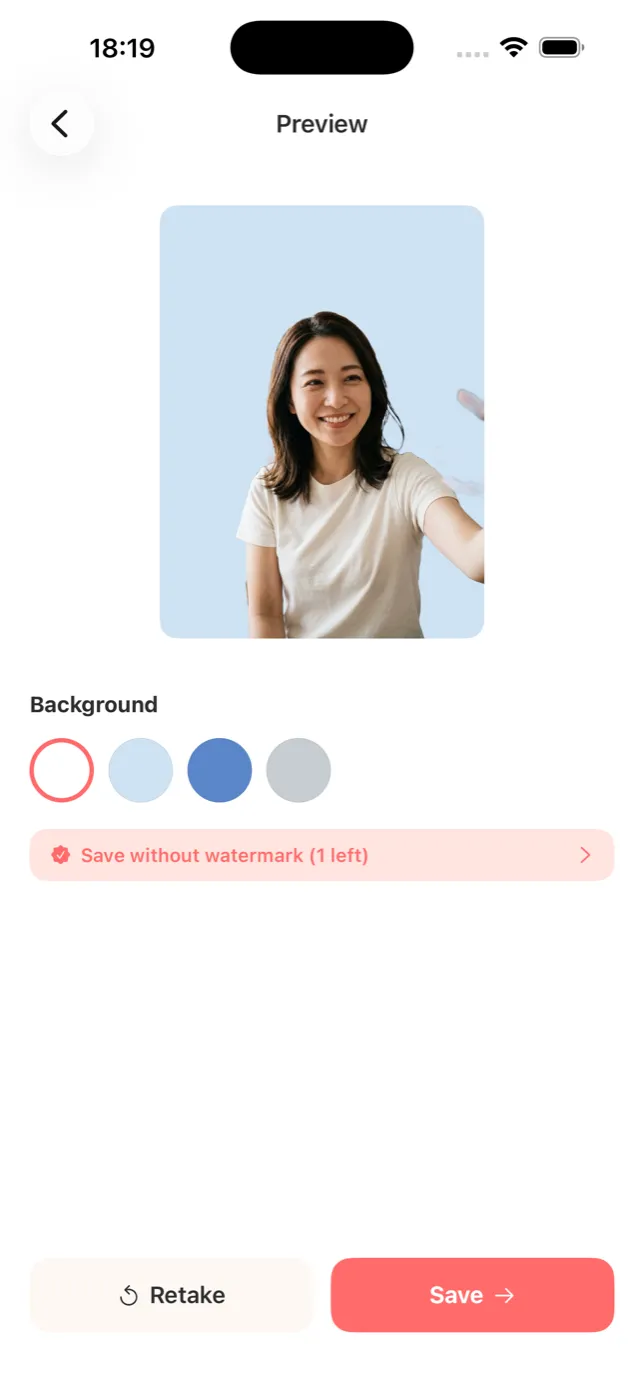 Pick a background and preview