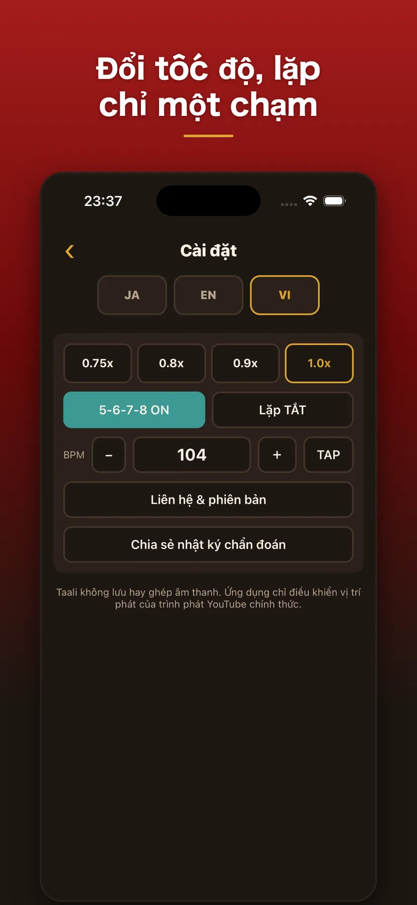 Màn hình cài đặt